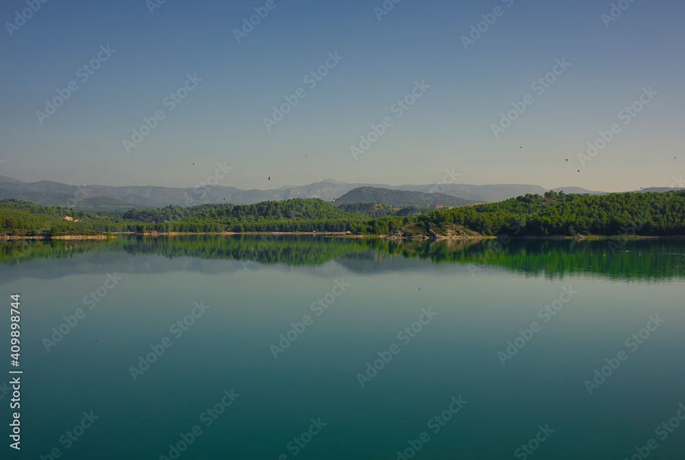 The Sichar reservoir in Ribesalbes, Castellon