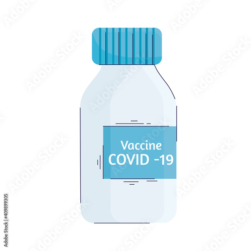 covid19 virus vaccine vial medicine bottle vector illustration design