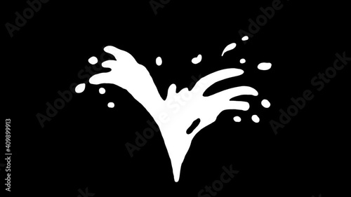 2D water cartoon animation. Hand-drawn frame-by-frame motion smoke effects with Alpha channel. Easy to use and customize. 25 fps.