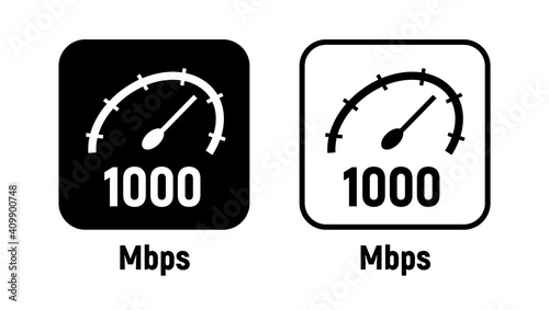 1000 mbps data internet symbol digital icon broadband photo