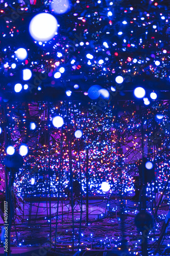 Blue Illumination in Shiodome, Japan