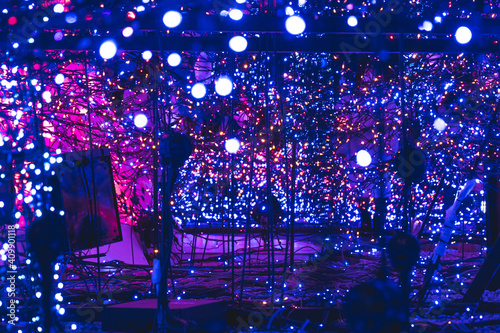 Blue Illumination in Shiodome, Japan