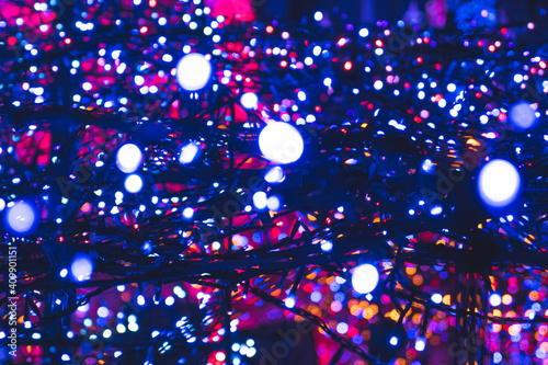 Blue Illumination in Shiodome, Japan