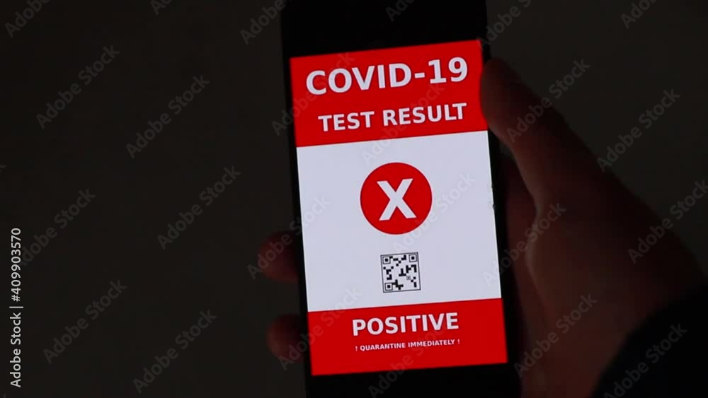 positive corona test smartphone video indoors positive corona test smartphone video indoors