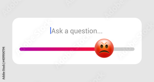 Emoticon slider template feedback poll social media creative like icon. Emoji slider
