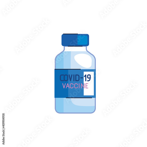 covid19 virus vaccine vial medicine isolated icon vector illustration design