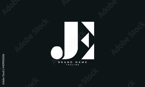 JE, EJ, Abstract initial monogram letter alphabet logo design photo