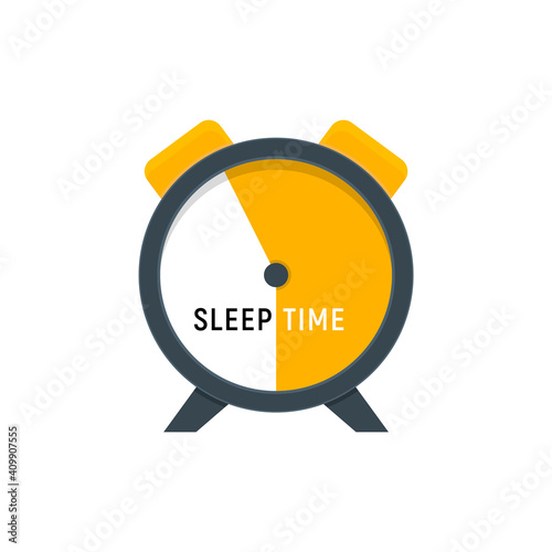 Sleep time clock icon. Countdown future day night time vector icon