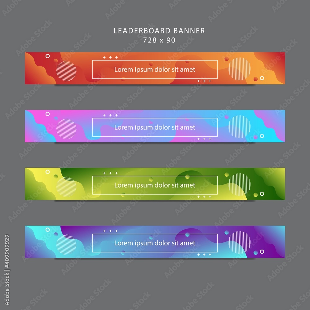 abstract modern website banner. leaderboard banner template design