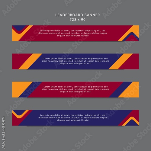 abstract modern website banner. leaderboard banner template design
