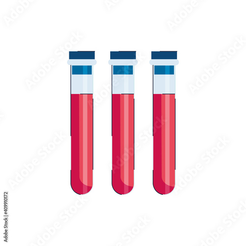 tubes test with blood icons vector illustration design