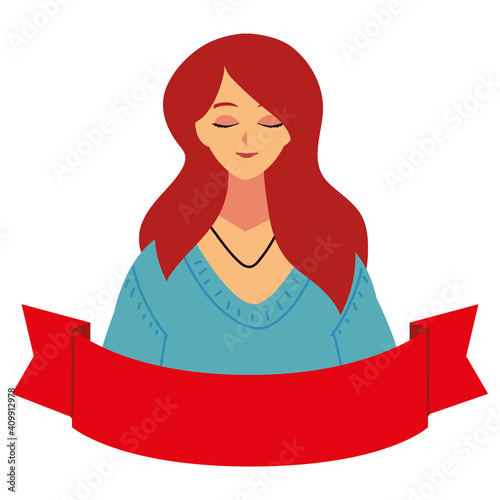 womens day, portrait woman character banner