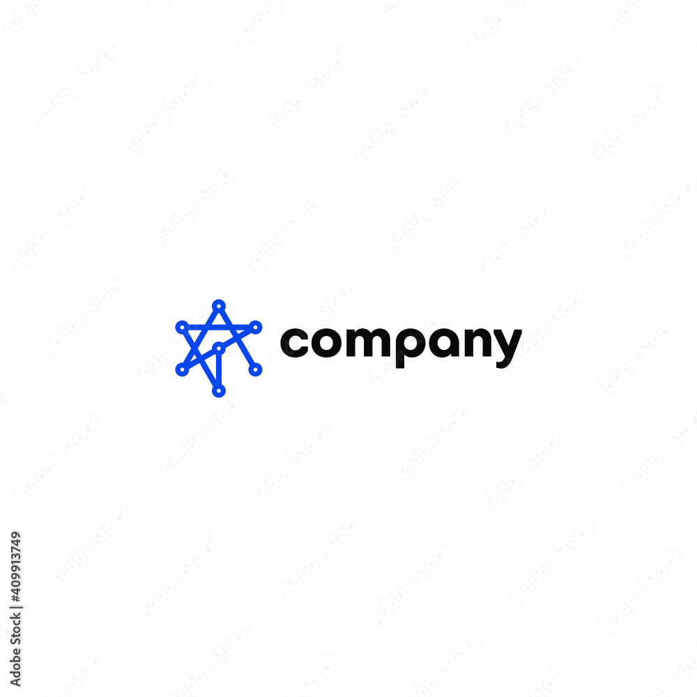 abstract logo with star design abstract logo with star design