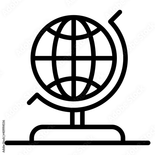 Table globe icon in outline design  premium download vector