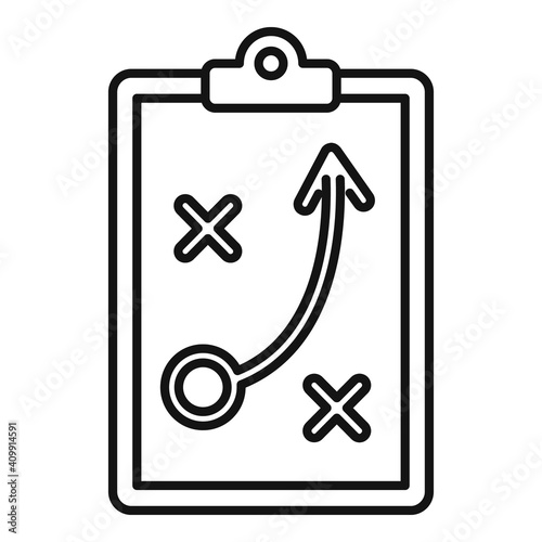 Life skills tactical board icon. Outline life skills tactical board vector icon for web design isolated on white background