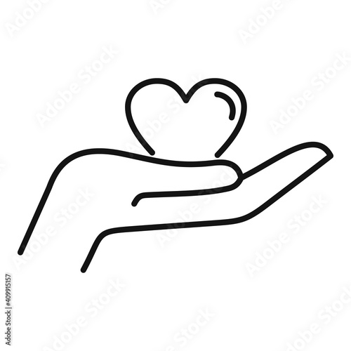 Keep heart skills icon. Outline keep heart skills vector icon for web design isolated on white background