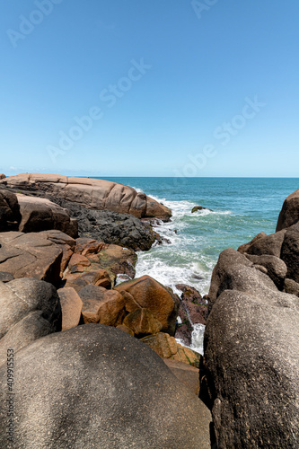 Rock side of the beach  © klaussegon