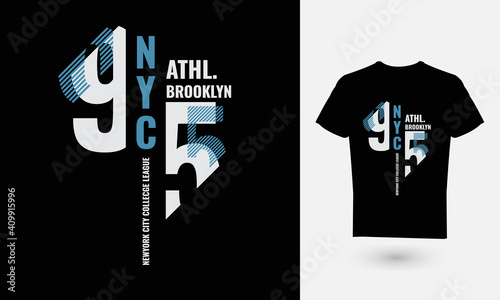 Vector illustration of text graphics, NEWYORK, NYC. perfect for the design of T-shirts, hoodies, etc.