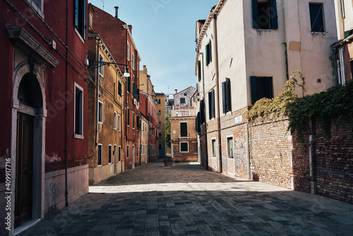 Colorful houses and buildings in Venice in daylight summer atmosphere, Italy © visualitte