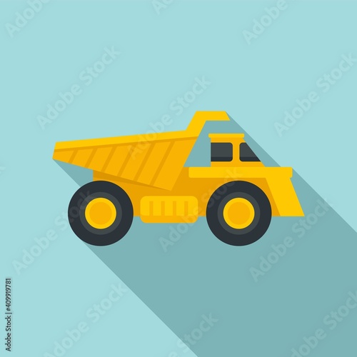 Tipper cargo icon. Flat illustration of tipper cargo vector icon for web design