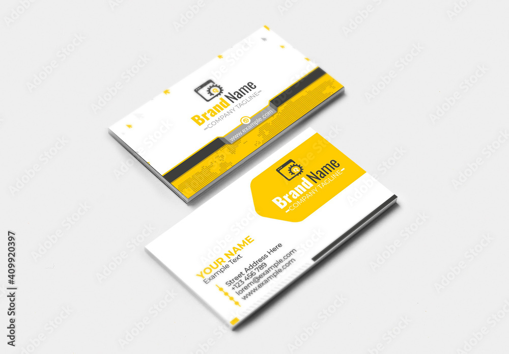 Business Card Stock Template Adobe Stock