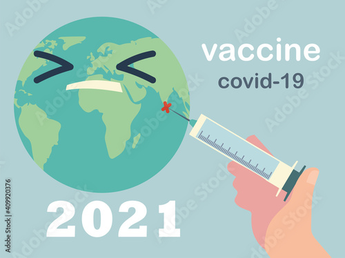 hand giving immunity planet protection covid 19 vaccine
