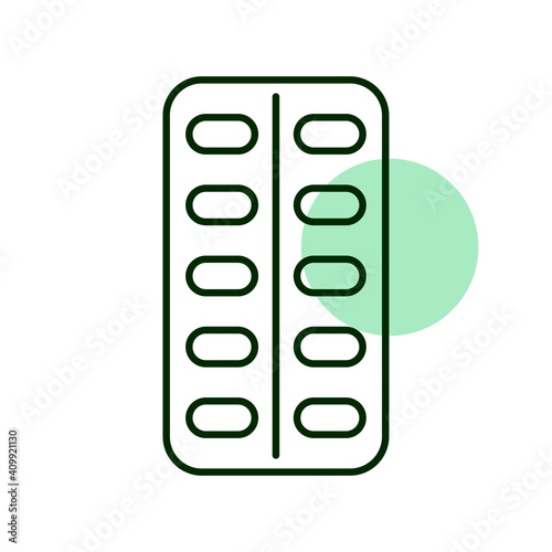Pills strip vector icon. Medical sign © nasik