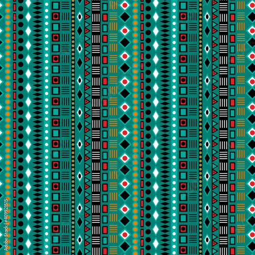 Ethnic and tribal motifs. Seamless striped pattern. Vector illustration.