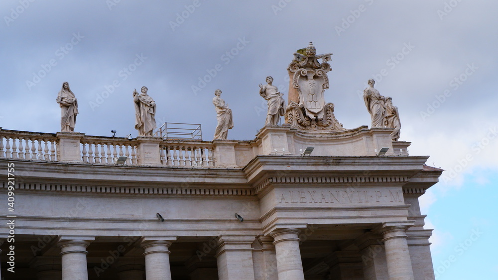 St. Peter, Vatican City. Low angle view of the statue of St. Peter