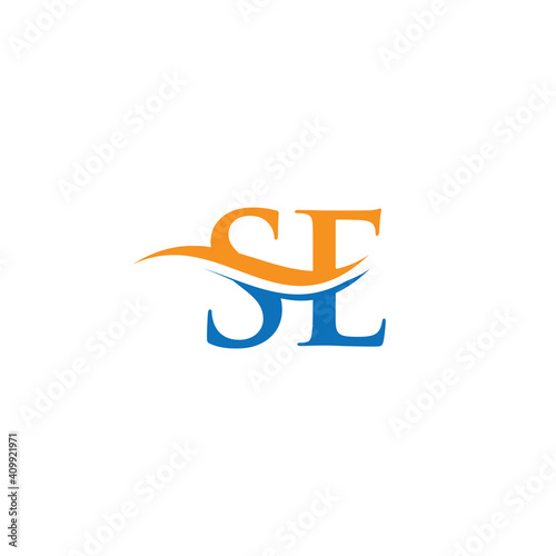 Modern letter SE logo design Vector. Initial linked letter SE logo design with creative, minimal and modern trendy