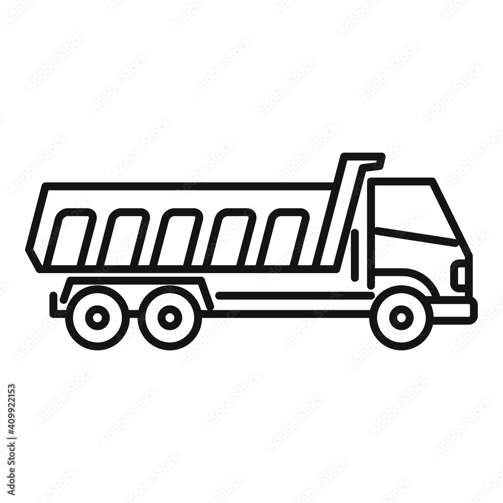 Tipper huge icon. Outline tipper huge vector icon for web design isolated on white background Tipper huge icon. Outline tipper huge vector icon for web design isolated on white background