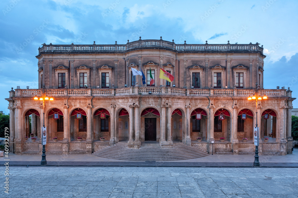 Noto, Siracusa district, Val di Noto, Sicily, Italy, Europe, Ducezio palace