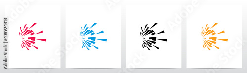 Debris Explosion On Letter Logo Design G