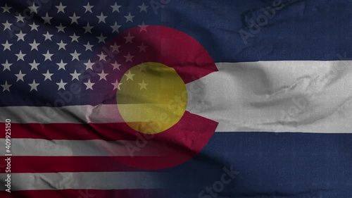 Colorado State USA Mixed Flag Background 4K