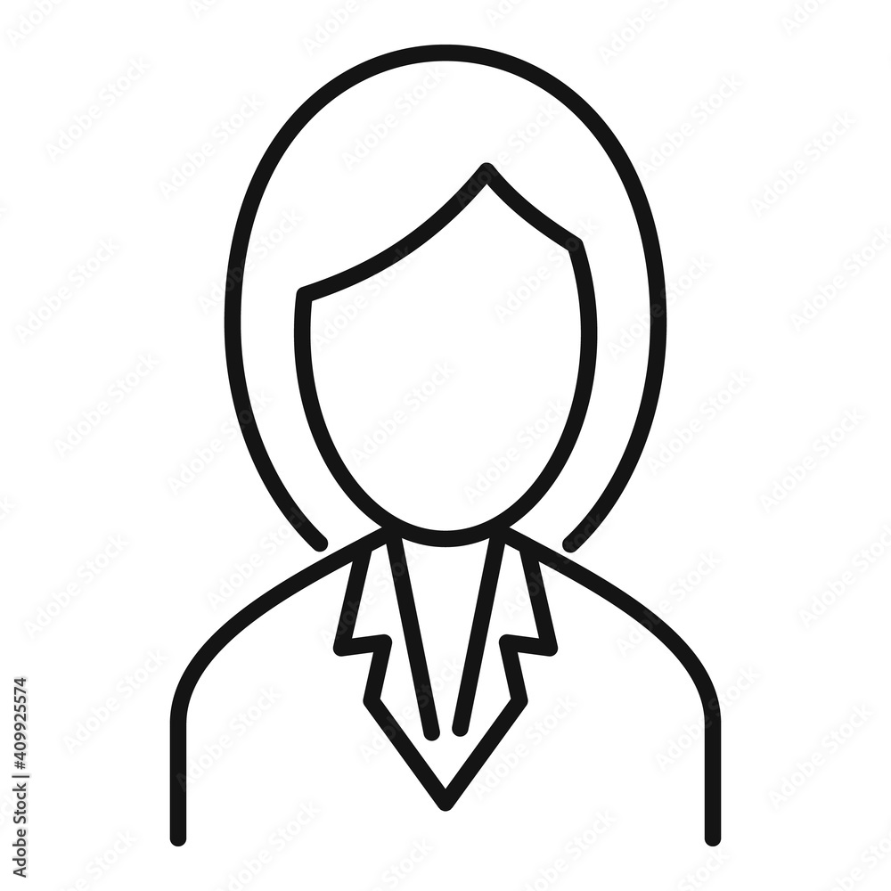 Foreign language woman teacher icon. Outline foreign language woman teacher vector icon for web design isolated on white background Foreign language woman teacher icon. Outline foreign language woman teacher vector icon for web design isolated on white background