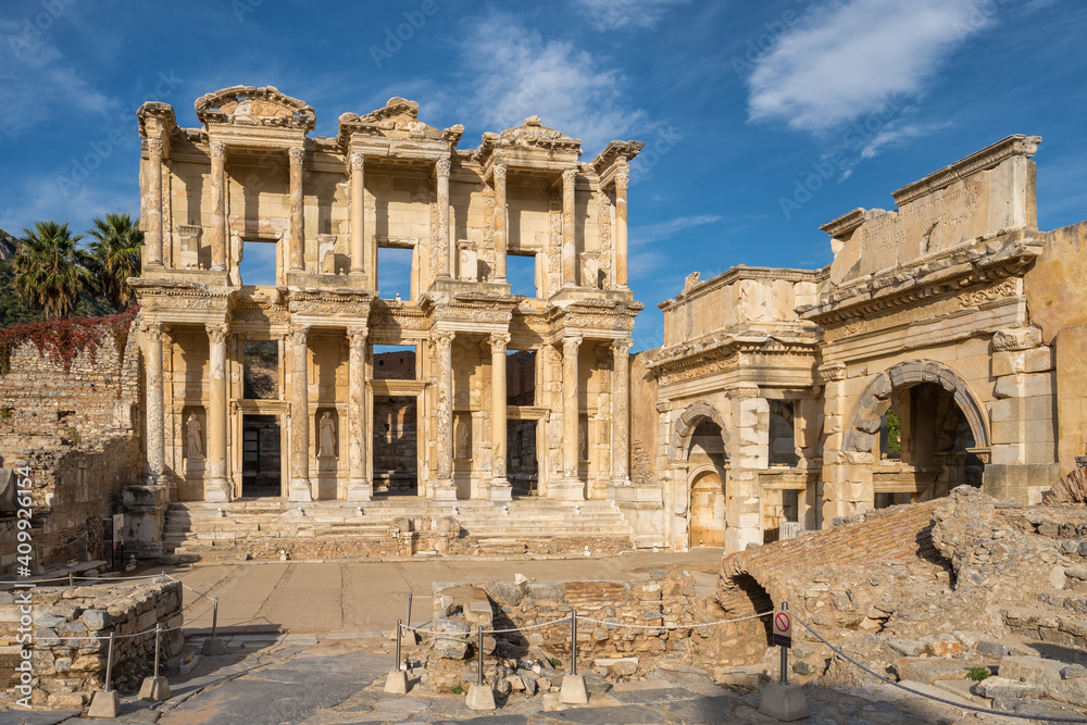 Celsius Library in ancient city Ephesus, Turkey