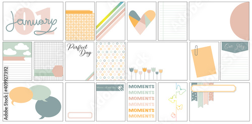 Project life set of cards scrapbooking English