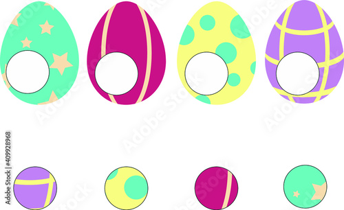 assignment for children on the theme of Easter, find a part