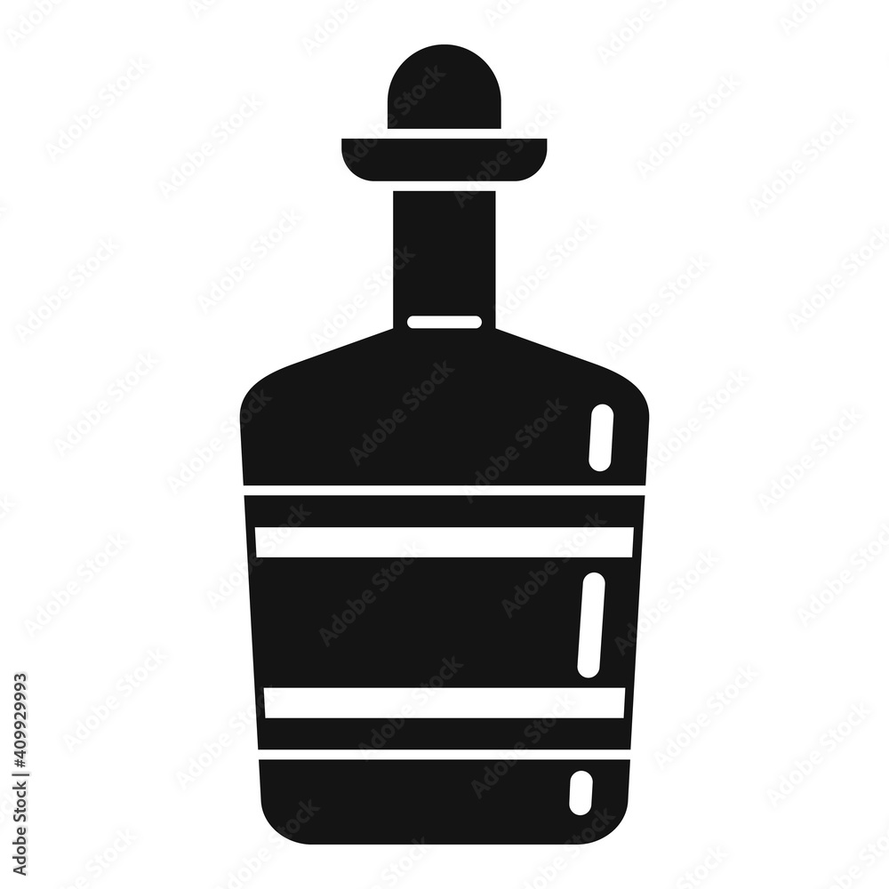 Bartender tequila bottle icon. Simple illustration of bartender tequila bottle vector icon for web design isolated on white background Bartender tequila bottle icon. Simple illustration of bartender tequila bottle vector icon for web design isolated on white background