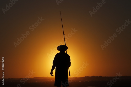 Pescador nascer do sol 