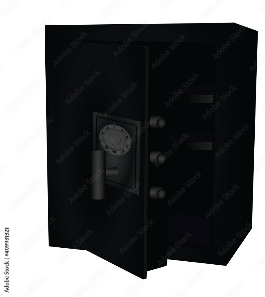 Safe box open. vector illustration