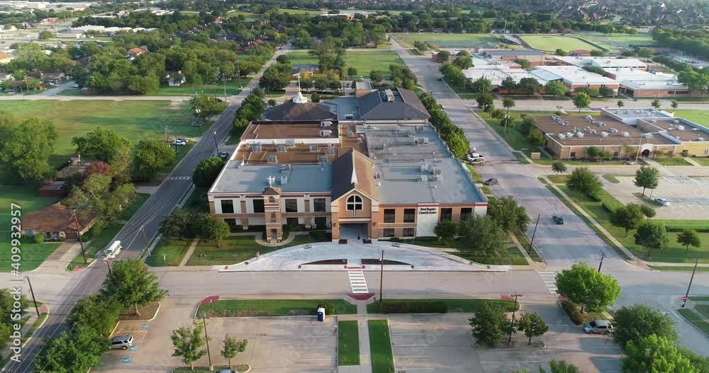 Aerial view of the first Baptist Church in Keller Texas. Aerial view of the first Baptist Church in Keller Texas.
