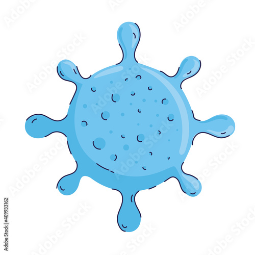 covid19 virus particle isolated icon vector illustration design