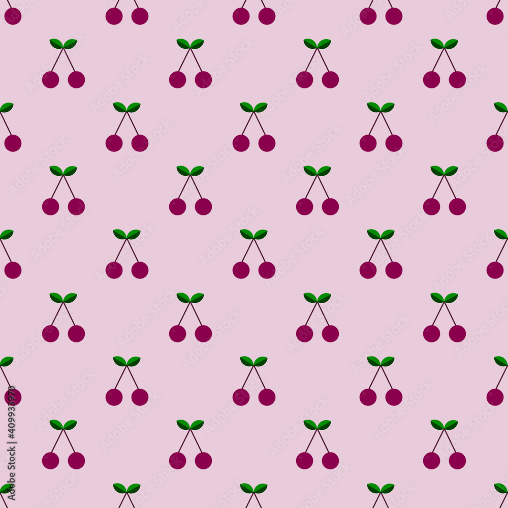 Seamless pattern with cherry. Vector illustration. Seamless pattern with cherry. Vector illustration.