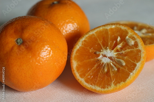 Malta is citrus fruit grown in India. It is commonly called as sangtra. photo