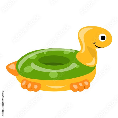 Turtle inflatable ring icon. Cartoon of turtle inflatable ring vector icon for web design isolated on white background