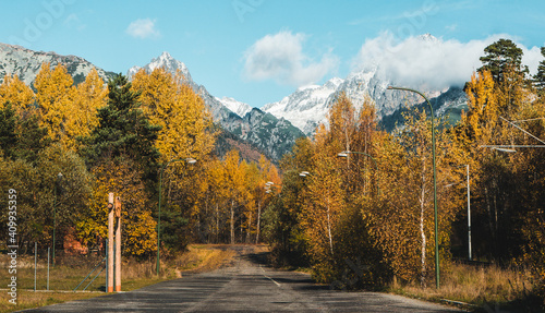 Panorama of Tatra Mountains at autumn- Slovakia