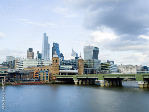 River Thames and City of London  UK