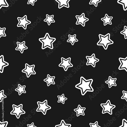 Stars chaos seamless pattern background. Design element for textile print