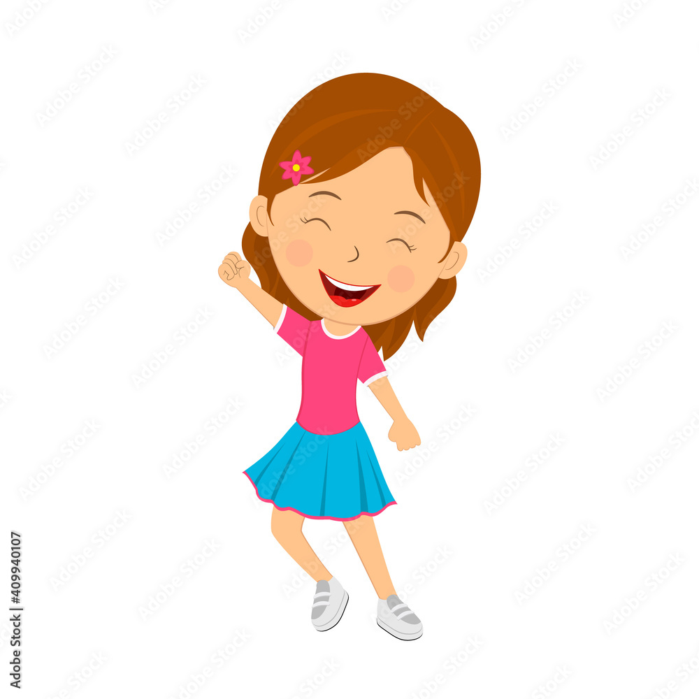 cute cartoon girl expresses win,victory cute cartoon girl expresses win,victory